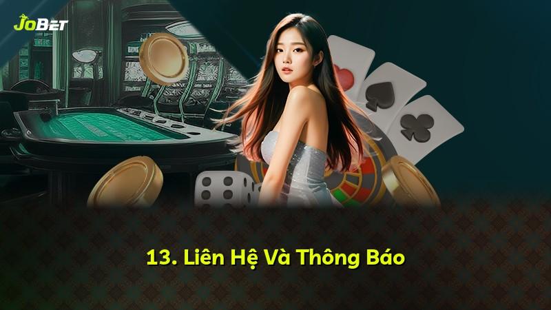 13. Liên Hệ Và Thông Báo
